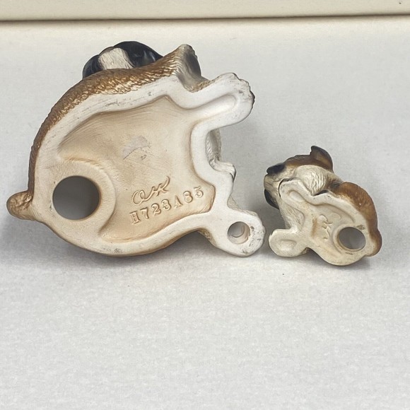 Harvey Knox Japan Global Art Bull Dog & Puppy Dog Canine Figurine H723A85 - Picture 7 of 11